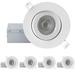 QPLUS 4 Inch 5000K Airtight Eyeball Gimbal LED Recessed Light, 10W, Dimmable, cETLus Listed in White | 1.63 H x 4.9 W in | Wayfair 21101606-4