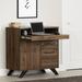 South Shore Flam Secretary Desk Wood in Brown | 34.25 H x 33 W x 18.25 D in | Wayfair 13732