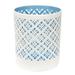 Dakota Fields 5" Metal Tabletop Votive Holder Metal in White/Blue | 5 H x 4 W x 4 D in | Wayfair BNRS7109 40292237