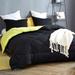 Grovelane Daniella 3 Piece Reversible Comforter Set Polyester/Polyfill/Microfiber in Green/Black/Yellow | King | Wayfair