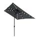 Arlmont & Co. 119.75" X 77.75" Rectangular Push Button Tilt Market Umbrella w/ LED Lights Metal in Gray | 98.15 H x 119.75 W x 77.75 D in | Wayfair