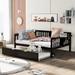 Contemporary Style Full size Daybed with Twin size Trundle, Wood Slat Support