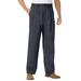 Men's Big & Tall Knockarounds® Full-Elastic Waist Pleated Pants by KingSize in Carbon (Size 4XL 40)