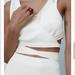 Zara Tops | New Zara L Crop Waistcoat Top White Double Layered Womens | Color: White | Size: L