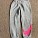 Nike Bottoms | Girls Nike Sweatpants Capri Joggers Size 6 | Color: Gray/Pink | Size: 6g