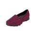 Extra Wide Width Women's The Pax Flat by Comfortview in Dark Berry (Size 7 WW)