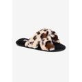 Women's Perley Criss Cross Slipper by MUK LUKS in Leopard Black (Size M(7/8))