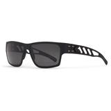 Gatorz Delta M4 Sunglasses Matte Black Frame Smoke Polarized Lens Matte Black Plug GZ-05-011