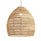 GERAGUR Bamboo Wicker Chandelier, Rattan Pendant Light - Boho Light Fixture. Hanging Boho Lamp Shade with Adjustable Cord. Basket Light Fixture for Kitchen-Living-Dining-Bedroom In Natural