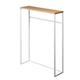 YAMAZAKI Home Modern Console, Slim Narrow Accent Entryway Or Living Room, Metal and Wood Skinny Hallway Or Sofa Table | Steel, White, One Size