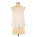 Brandy Melville Sleeveless Top White Halter Tops