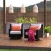Three Posts™ Northridge Swivel Patio Chair w/ Cushions Wicker/Rattan in Pink | 32 H x 30 W x 33 D in | Wayfair B373823EF5F941F28A1A1599055E820F
