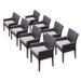 8 Belle Dining Chairs w/ Arms in Spa - TK Classics Belle-Tkc097B-Dc-4X-C-Spa
