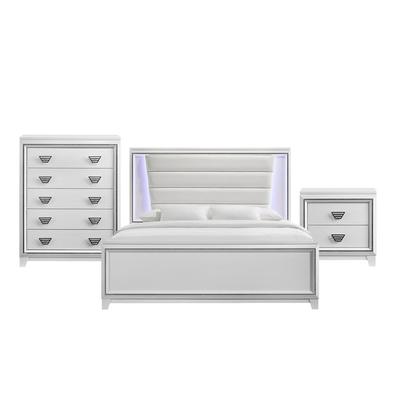 Taunder King 3PC Bedroom Set in White - Picket Hou...