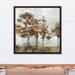 Red Barrel Studio® More Color Neutral Trees - Floater Frame Painting on Canvas in Green | 25.75 H x 25.75 W x 1.75 D in | Wayfair