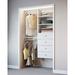 Latitude Run® Modular Closets Closet System Walk-In Sets, Hanging Unit w/ 4 Drawer Shelf Tower Manufactured in Brown/White | Wayfair