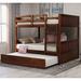 Contemporary Style Full Over Full Bunk Bed with Twin Size Trundle