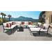 kathy ireland Madison Ave. 13 Piece Outdoor Aluminum Patio Furniture Set 13a