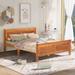 Global Pronex Queen Size Wood Platform Bed with Headboard and Wooden Slat Supportin Oak