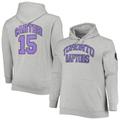 Men's Mitchell & Ness Vince Carter Heathered Gray Toronto Raptors Big Tall Name Number Pullover Hoodie