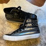 Converse Shoes | Chuck Taylor Converse High Tops American Flag Studs | Color: Black/Silver | Size: 6