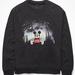American Eagle Outfitters Tops | American Eagle Outfitters Disney Mickey Mouse Super Soft Sweatshirt Top Sz M | Color: Gray | Size: M