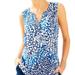 Lilly Pulitzer Tops | Lilly Pulitzer Sleeveless Stacey Top Sz Xxs | Color: Blue/White | Size: Xxs