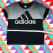 Adidas Shirts & Tops | Adidas Cute Girls High Low Cuffed T-Shirt Size 10/12 M | Color: Black/White | Size: Mg