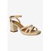 Women's Klarson Sandal by J. Renee in Gold (Size 7 1/2 M)