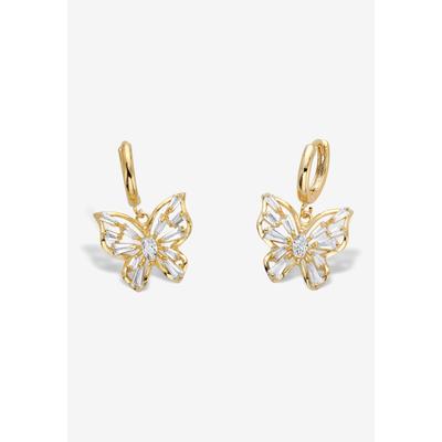 Women's Goldtone Crystal Butterfly Charm Earrings ...