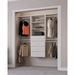 Latitude Run® Modular Closets Closet System Walk-In Sets, 2 Double Hanging Unit w/ 4 Drawer Shelf Tower Manufactured in Brown/White | Wayfair