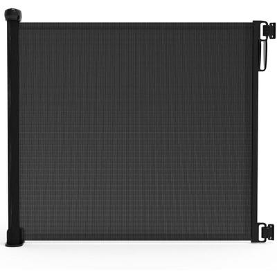 Treppenschutzgitter Ausziehbar Türschutzgitter Roll 0-180cm, für Hunde, Katzen, Schwarz - Vounot Image