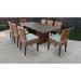 Laguna Rectangular Outdoor Patio Dining Table with 8 Armless Chairs