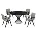 Cirque Varde 5 Piece Black Dining Set