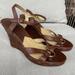 Michael Kors Shoes | Michael Kors Sandals Wedges Woven Leather - Women | Color: Brown | Size: 8.5 | Color: Brown | Size: 8.5