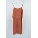 Madewell Dresses | Madewell Orange Silk Spaghetti Dress Layered Midi Dress Size 0 | Color: Orange | Size: 0