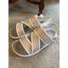 Adidas Shoes | Adidas Women Sandals | Color: Tan/White | Size: 7