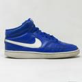 Nike Shoes | Nike Mens Court Vision Mid Cd5466-400 Blue Leather Basketball Shoes Lace Up Sz 9 | Color: Blue | Size: 9