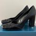 Nine West Shoes | Black Reptile Print Nine West Pumps 3 1/2 Inch Heel | Color: Black | Size: 8