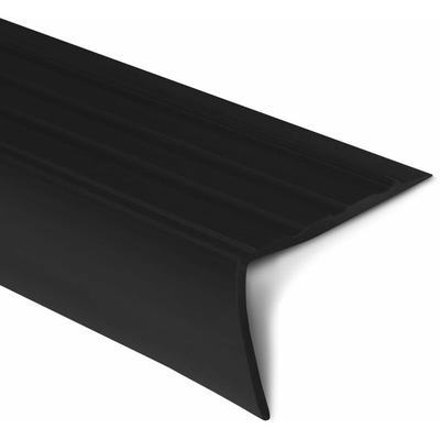 Seuil d'escalier Toronto PVC Montage avec ou sans perçage 40 x 25 mm Noir Longueur: 100 cm - Noir