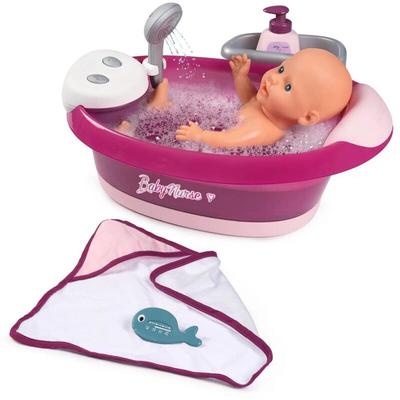 2-in-1 Baby Doll Bathtub with Accessories - Smoby