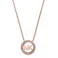 Michael Kors Jewelry | Michael Kors Rose Gold Logo Pendant Necklace | Color: Gold/Pink | Size: Os