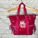 Coach Bags | Coach Poppy Daisy Liquid Glam Gloss Berry Patent Leather Spotlight Shoulder Bag | Color: Pink/Yellow | Size: Os