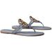 Tory Burch Shoes | New Tory Burch Metal Miller Leather Sandal Blue Us 8 9 9.5 Authentic | Color: Blue/Gold | Size: Various