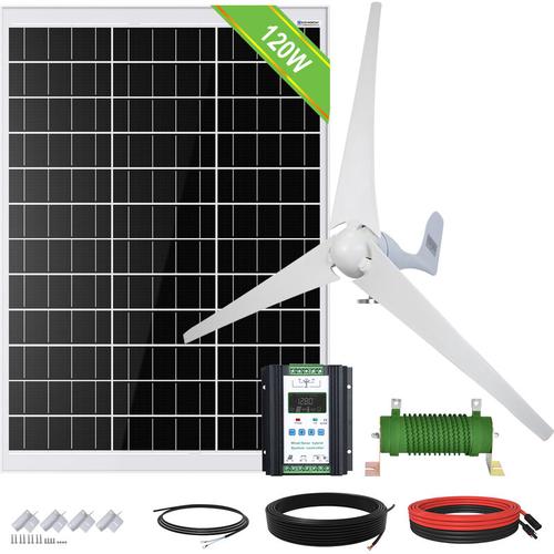 520W Solaranlage Hybrid Kit: 400W Windgenerator dc mit 120W Solarpanel und 40A Solar Wind Hybrid