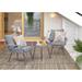 Manhattan Comfort Cannes Rope Wicker 3-Piece Patio Conversation Set with Cushions