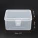 4pcs Clear Storage Container w Hinged Lid Plastic Rectangular Box