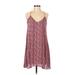 Newbury Kustom Casual Dress - Slip dress: Red Print Dresses - Women's Size Small