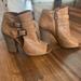 Jessica Simpson Shoes | Jessica Simpson Open Toe Bootie | Color: Tan | Size: 6.5