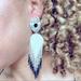 Free People Jewelry | Free People Beaded Drop Earring | Color: Black/Silver | Size: Os